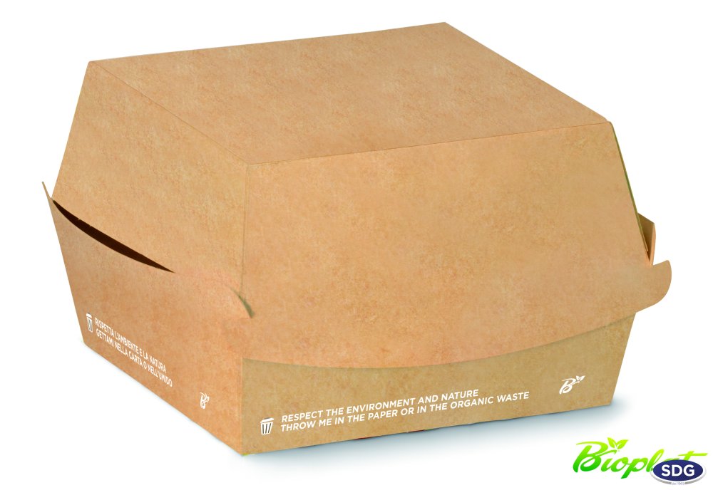 Porta hamburger panino compostabile 50Pz
