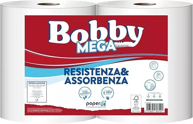 Coppie di rotoloni asciugatutto – Bobby Mega