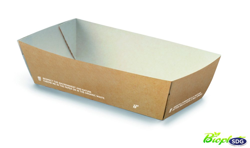 Vaschetta fast food take away compostabile 50pz